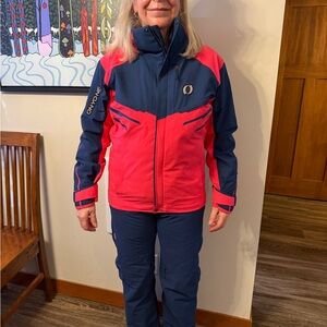 Onyone Women's Vibrant Pink and Navy Ski Jacket and Pants
